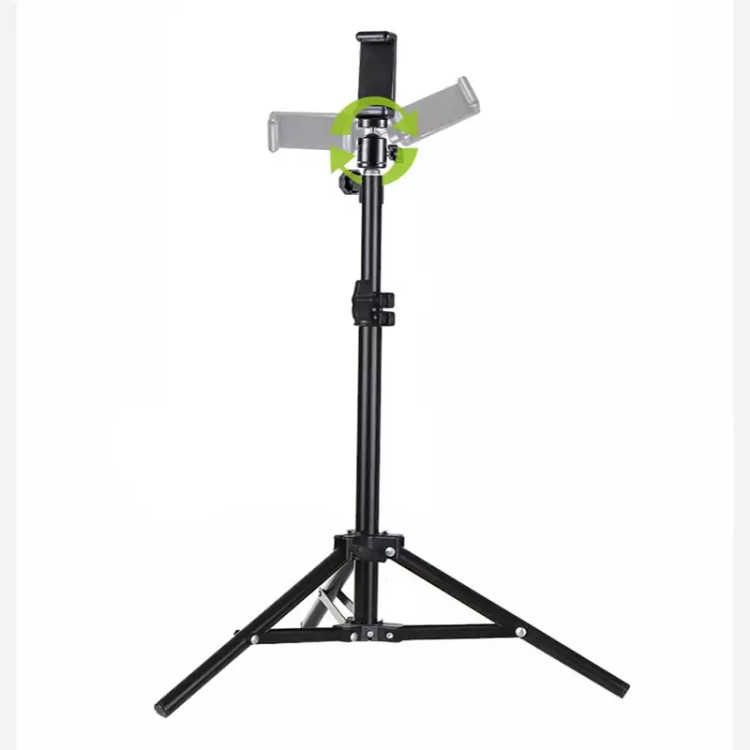 سه پایه فلزی 190 سانتی آلومینیوم با بال پد و سری موبایل(مخصوص رینگ لایت و دوربین و گوشی)