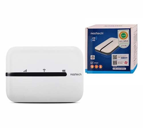 مودم 4G LTE قابل حمل نزتک مدل NZT-77CT ( رنگ سفید )