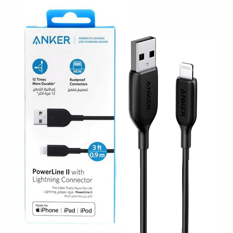 کابل شارژ USB به لایتنینگ انکر (Anker) مدل A8432