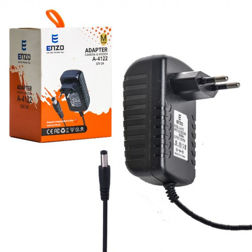 آداپتور مودم 12 ولت 2 آمپر انزو مدل A-4122 ( سر درشت )