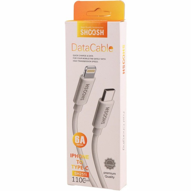 کابل شارژ تایپ سی به لایتنینگ Shoosh مدل SH251i