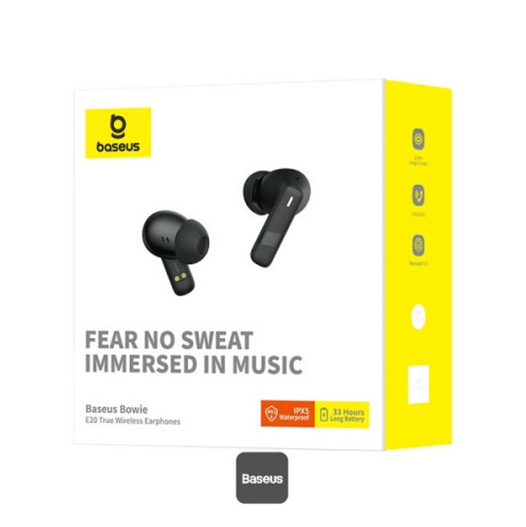 هدفون بی سیم باسئوس مدل Bowie E20 ENC (مشکی) با 24 ماه گارانتی آونگ