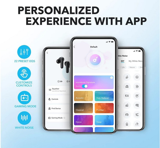 ایرپادز (هدفون بی سیم) انکر مدل R50i رنگ مشکی( 18 ماه گارانتی آگرین همراه)