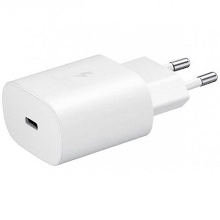 شارژر اصلی 25 وات سامسونگ ( Samsung ) صد در صد اورجینال رنگ سفید (گارانتی 6 ماهه پارتیان)