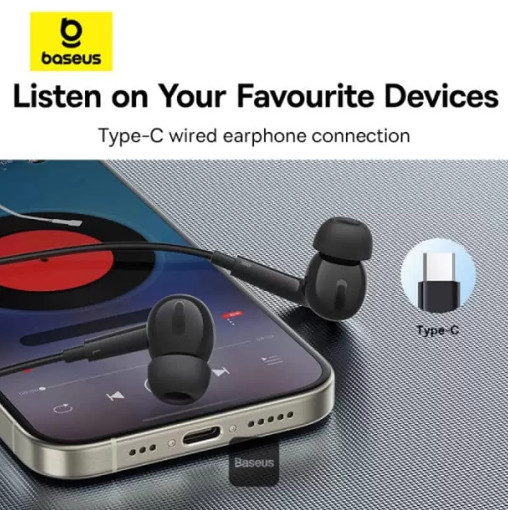 قیمت خرید هندزفری تایپ سی باسئوس مدل CZ18 با گارانتی 24 ماه آونگ