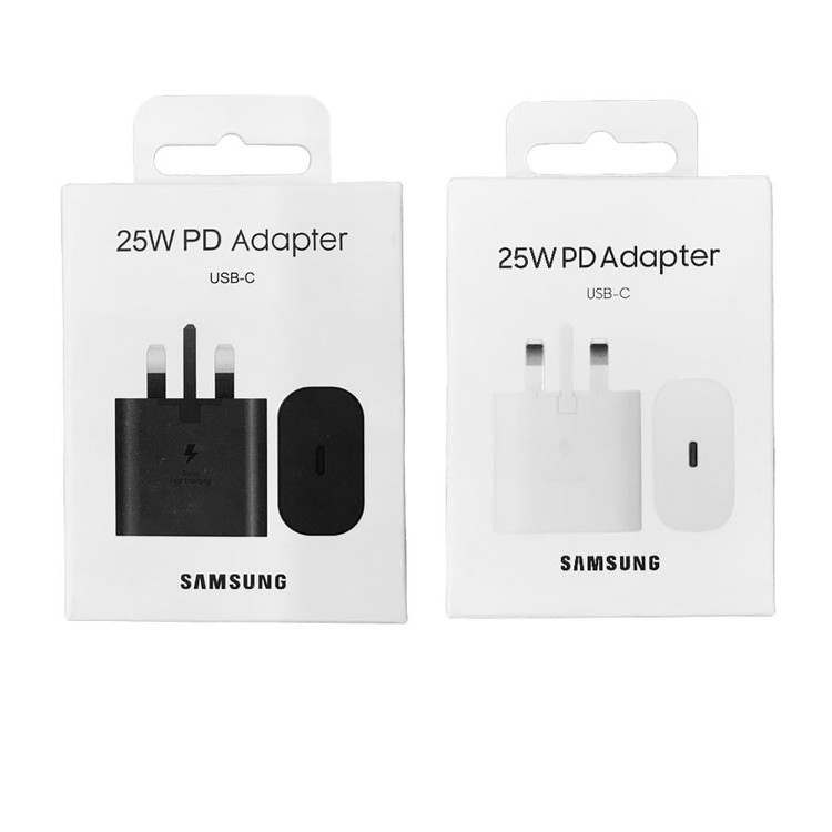 شارژر اورجینال 25 وات سامسونگ( Samsung ) اورجینال صد در صد ( 3 پین ) رنگ مشکی