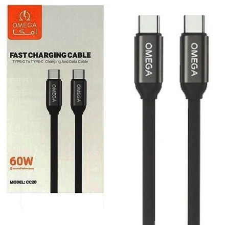 کابل فست شارژ TYPE-C به TYPE-C اومگا ( OMEGA) مدل CC20
