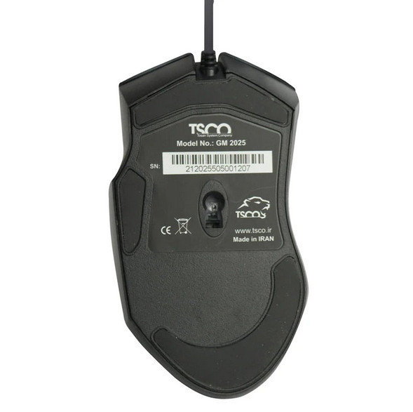 ماوس سیم دار گیمینگ تسکو ( TSCO) مدل TDCO GM 2025 (گارانتی 12 ماهه توسن سیستم شرق )
