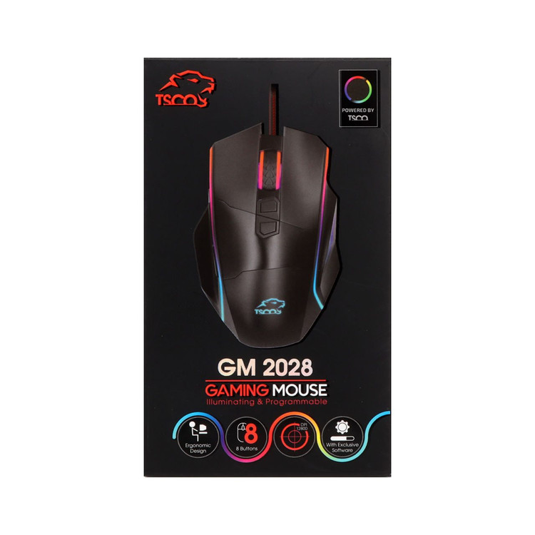 ماوس سیم دار گیمینگ تسکو ( TSCO) مدل TSCO GM 2028 (گارانتی 12 ماهه توسن سیستم شرق )