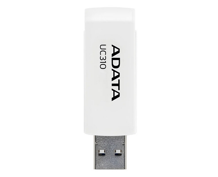 فلش مموری ای دیتا UC310 USB 3 ظرفیت 128 گیگابایت رنگ سفید ( گارانتی 60 ماهه آونگ)