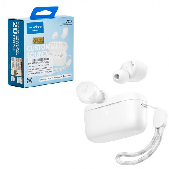 ایرپادز (هدفون بی سیم) انکر مدل A25 i رنگ سفید (گارانتی 18ماهه حافظه طلایی ایستا)