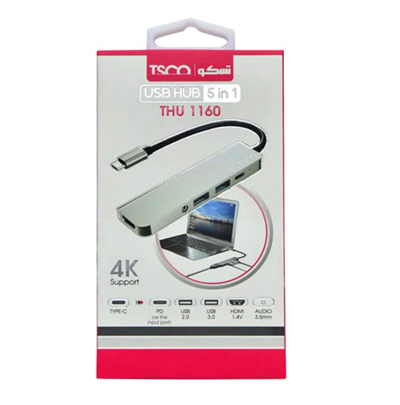 هاب USB 3.0 /HDMI تسکو (TSCO) مدل THU 1160 (گارانتی 12 ماهه توسن سیستم شرق)