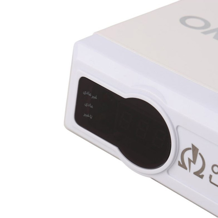 محافظ برق دیجیتال فلزی یخچال و فریزر امگا مدل F2100 با 2 خروجی و کابل 2 متری ( گارانتی 2 ساله امگا صد صنعت آر )