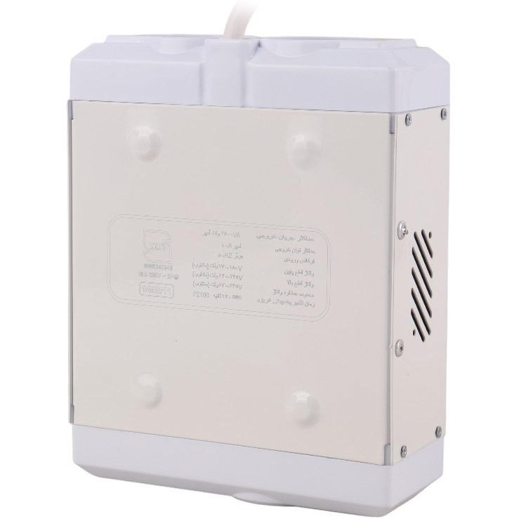 محافظ برق دیجیتال فلزی یخچال و فریزر امگا مدل F2100 با 2 خروجی و کابل 2 متری ( گارانتی 2 ساله امگا صد صنعت آر )