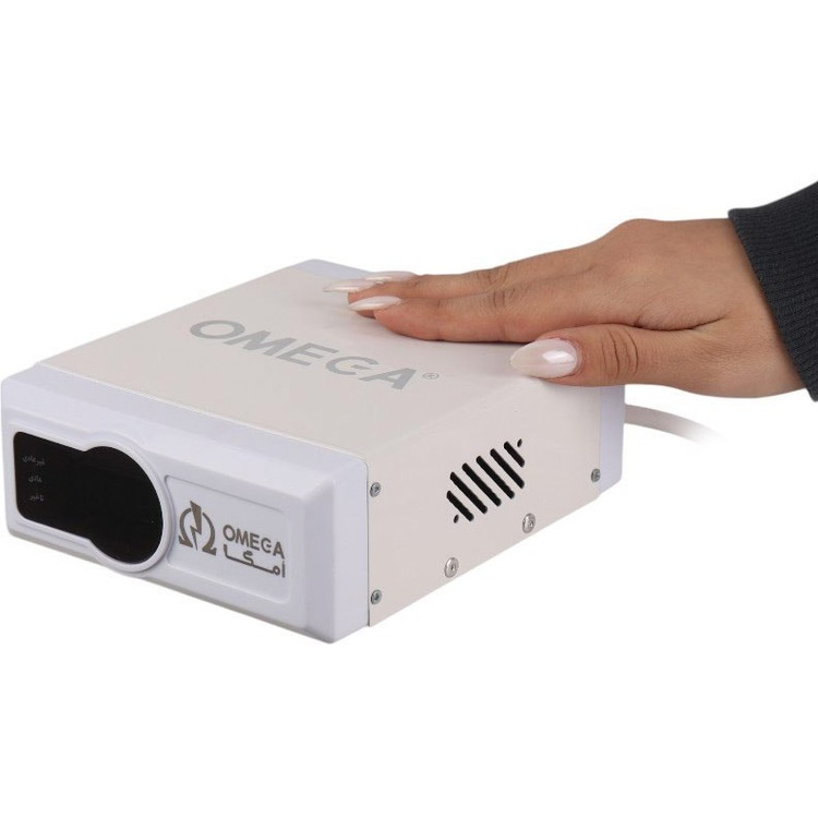 محافظ برق دیجیتال فلزی یخچال و فریزر امگا مدل F2100 با 2 خروجی و کابل 2 متری ( گارانتی 2 ساله امگا صد صنعت آر )