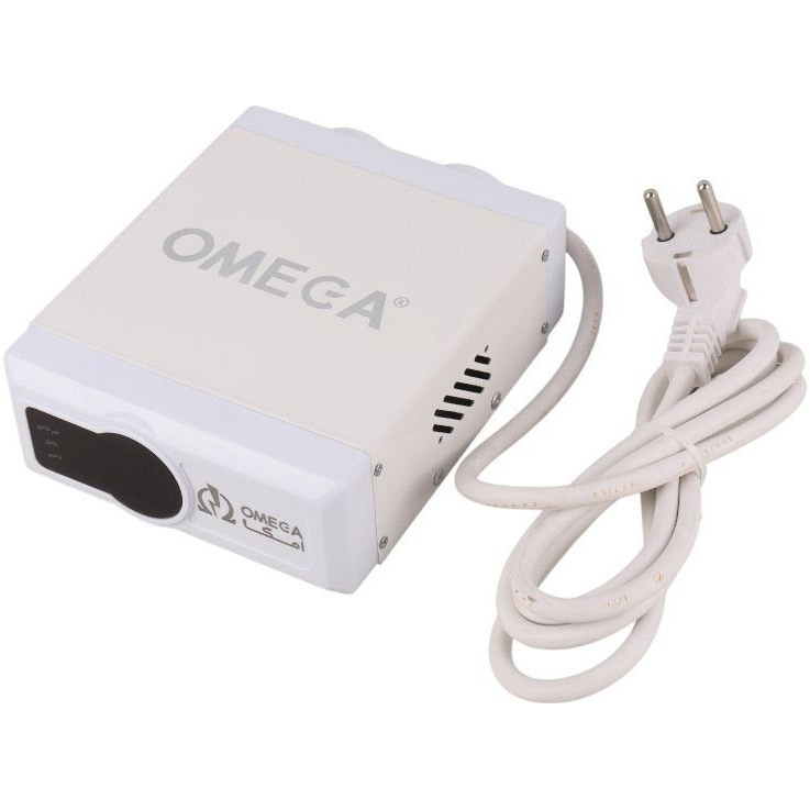 محافظ برق دیجیتال فلزی یخچال و فریزر امگا مدل F2100 با 2 خروجی و کابل 2 متری ( گارانتی 2 ساله امگا صد صنعت آر )