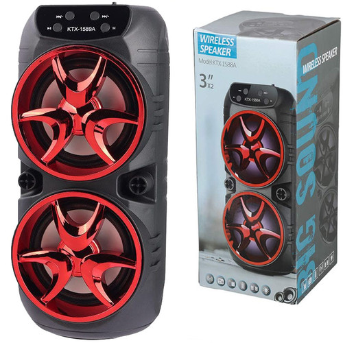 اسپیکر بلوتوثی رم و فلش خور کی تی ایکس ( KTX) مدل 1588A رنگ قرمز