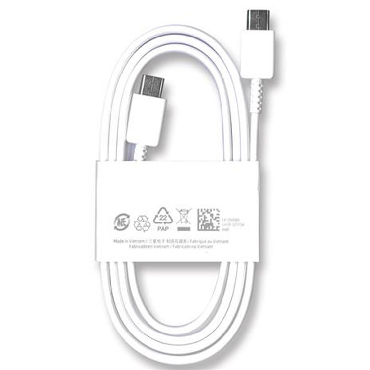 کابل شارژ Type-C به Type-C اورجینال سامسونگ مدل EP-DN980 رنگ سفید (سر جعبه ای-اصل ویتنام)