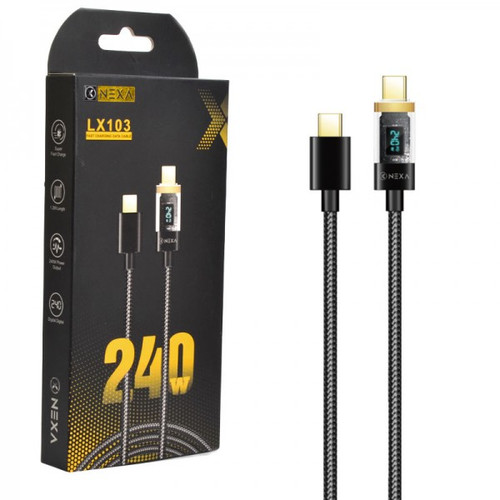 کابل شارژ TYPE-C به TYPE-C نکسا (NEXA) طول 1.2 متر مدل LX103 ( گارانتی 12 ماهه پژواک رایانه )