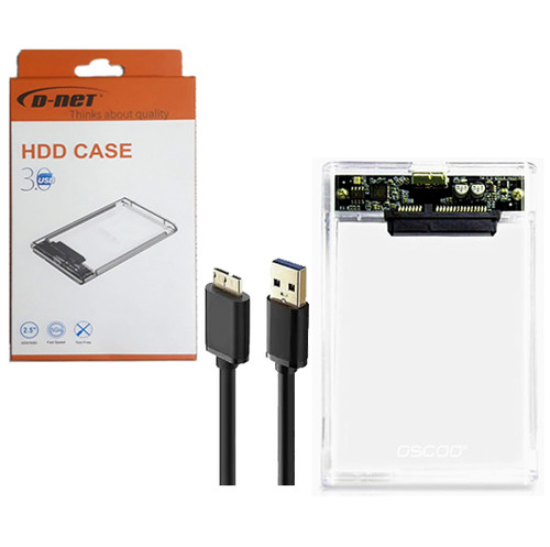 باکس هارد 2.5 اینچی شفاف دی نت ( D-NET ) مدل USB3.0 ( 6 ماه گارانتی دی نت)