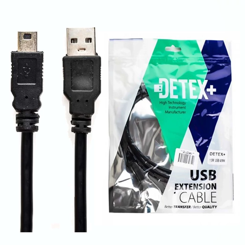 کابل USB به MINI USB برند دیتکس پلاس Detex Plas طول 150cm