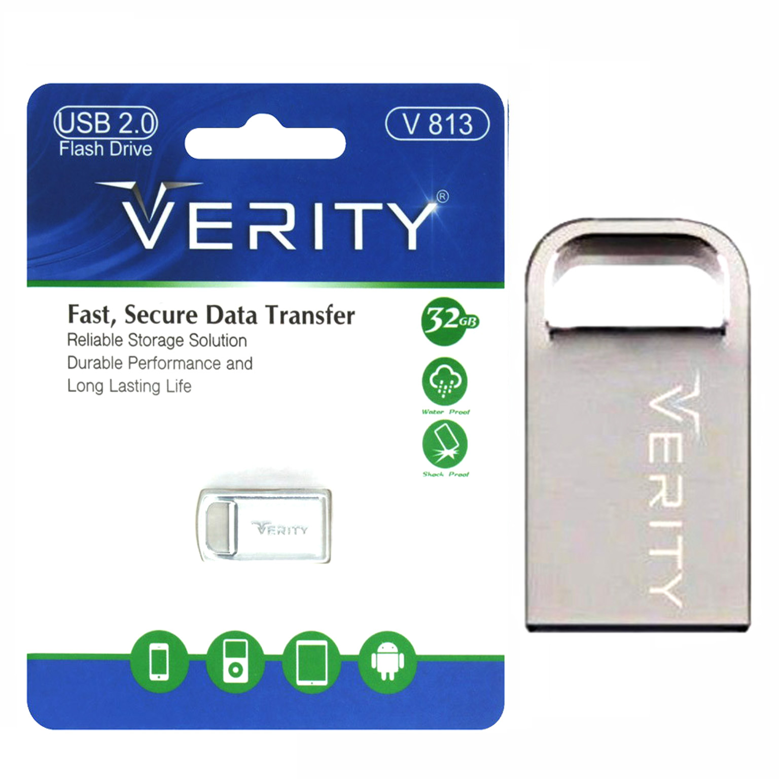 فلش وریتی ( VERITY ) مدل V 813 ظرفیت 32 گیگ (گارانتی 2 ساله آسان سرویس)