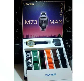 ساعت هوشمند JSYES مدل M73 Max با بدنه فلزی و بند سیلیکونی