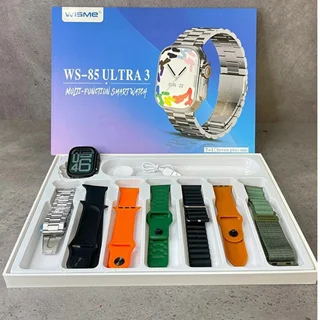 ساعت هوشمند ویسمی مدل WS-85 ULTRA3 با بدنه آلومینیومی و بند لاستیکی