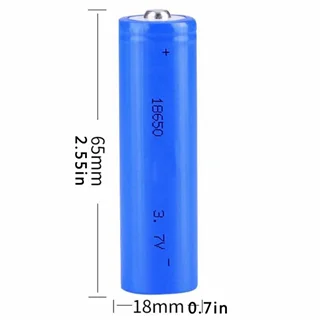 باتری یدک چراغ قوه پلیسی آبی 18650 3.7V