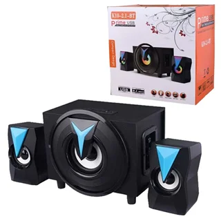 اسپیکر سه تکه بلوتوثی Prime K10-2.1-BT + ریموت کنترل